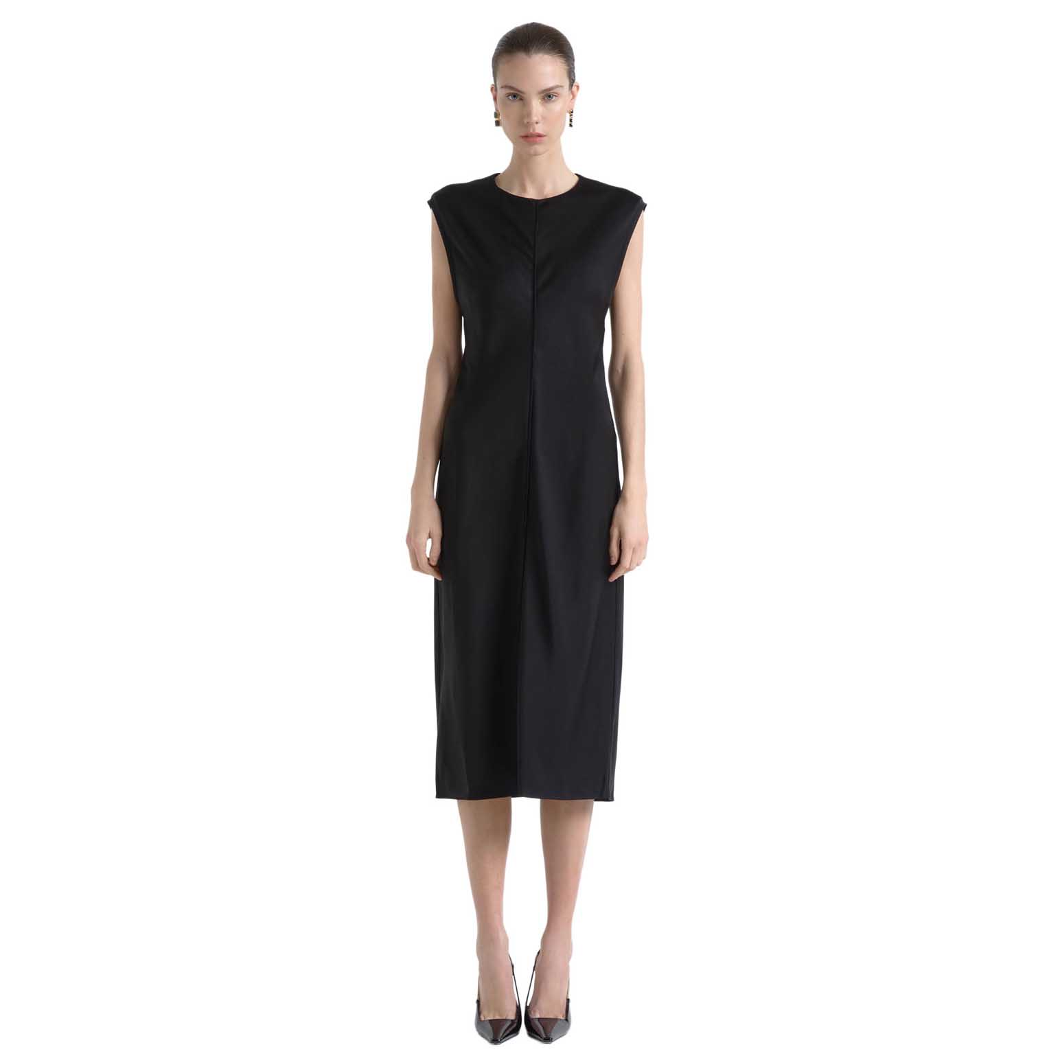 Cue Satin Bias Midi Dress
